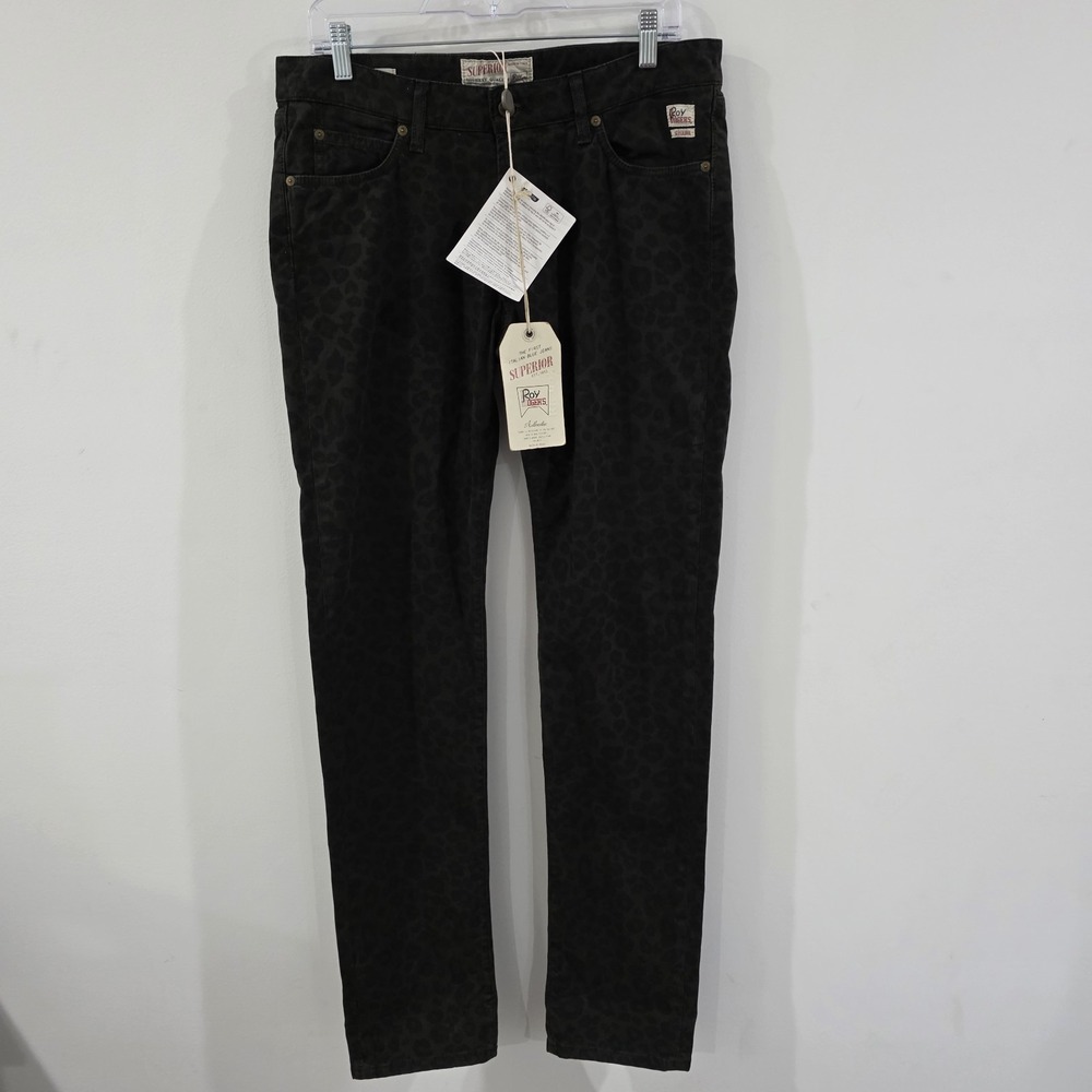 Roy Rogers Womens Leopard Jeans Size 32 Slim Fit Made In Italy Designer Superior